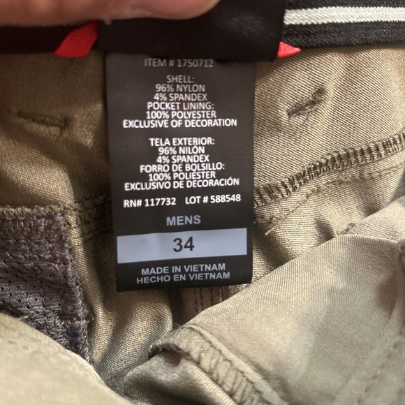 Gerry‎ Chino Shorts Modern 1750712  Mens 34 Back & 1 Leg Zipper Pockets - Picture 7 of 9